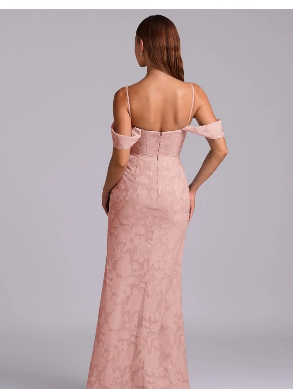 Azazie Rosette Floral Johana Maxi Dress Size A4 - Picture 4 of 8